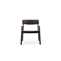 Fauteuil Timb en Cuir Brun/chocolat