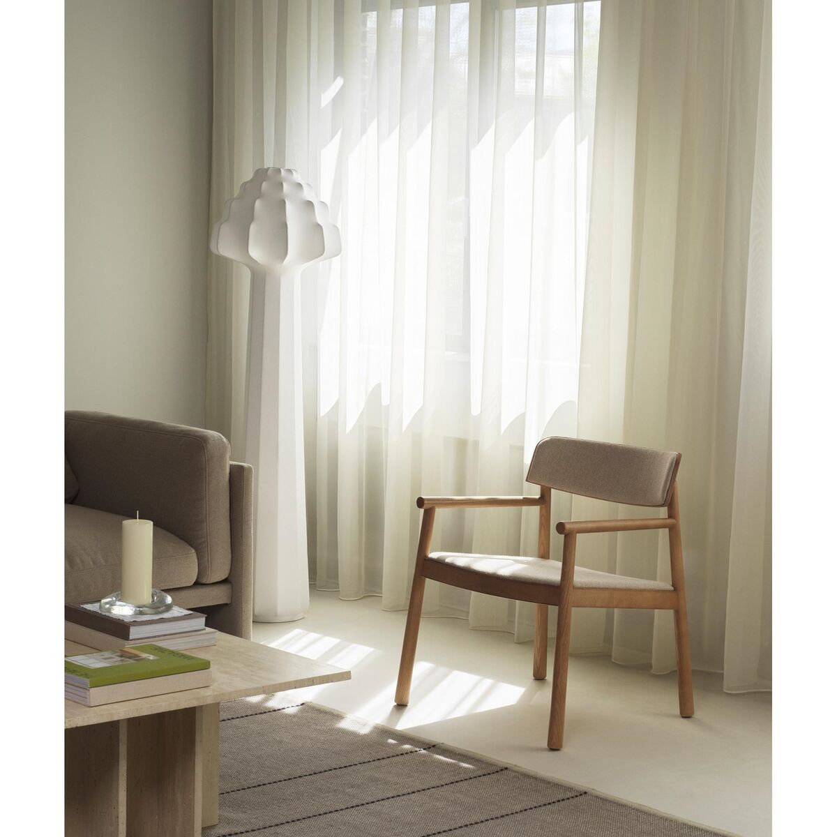 Fauteuil Timb en Cuir Brun/chocolat