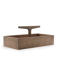 Toolbox Box Low Dark Stained Oak