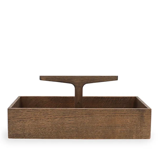 Toolbox Box Low Dark Stained Oak
