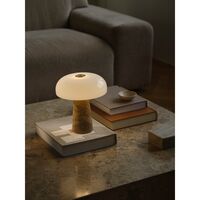 Glanzende Tafellamp Mini Beige