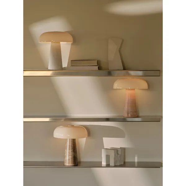 Glanzende Tafellamp Mini Beige