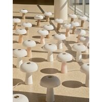 Glanzende Tafellamp Mini Beige