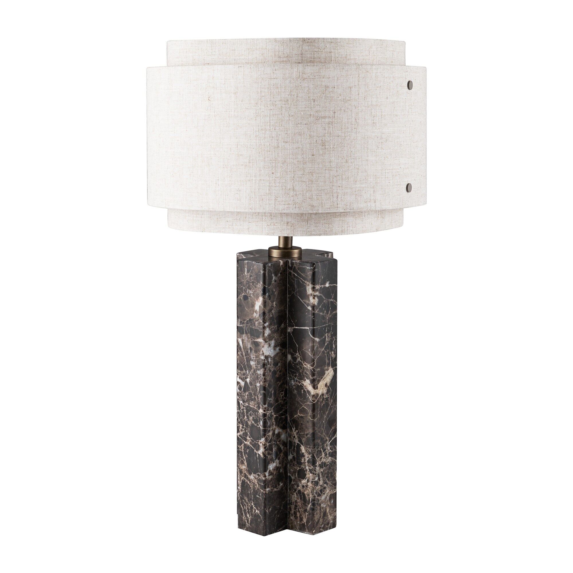 Takai Table Lamp Beige/ Marble