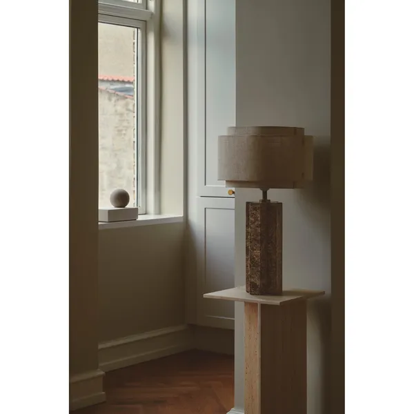 Takai Table Lamp Beige/ Marble