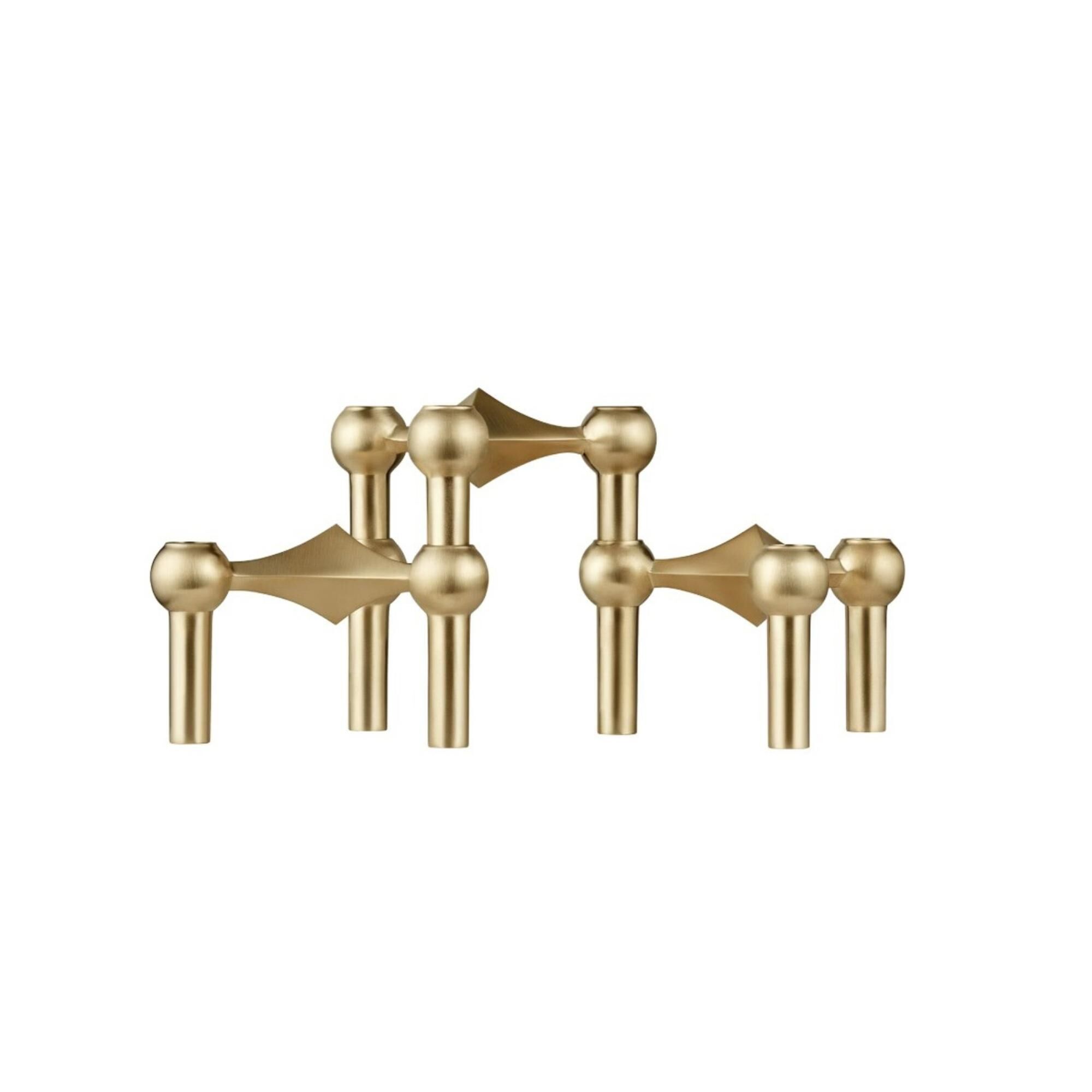 Candle Holder Set of 3 Brushed Brass