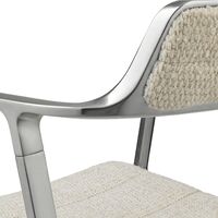 452 Swivel Swivel Chair With Wheels Aluminum/Wavy Off White/ Light Gray