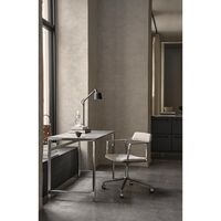 452 Swivel Swivel Chair With Wheels Aluminum/Wavy Off White/ Light Gray