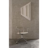 452 Swivel Swivel Chair With Wheels Aluminum/Wavy Off White/ Light Gray