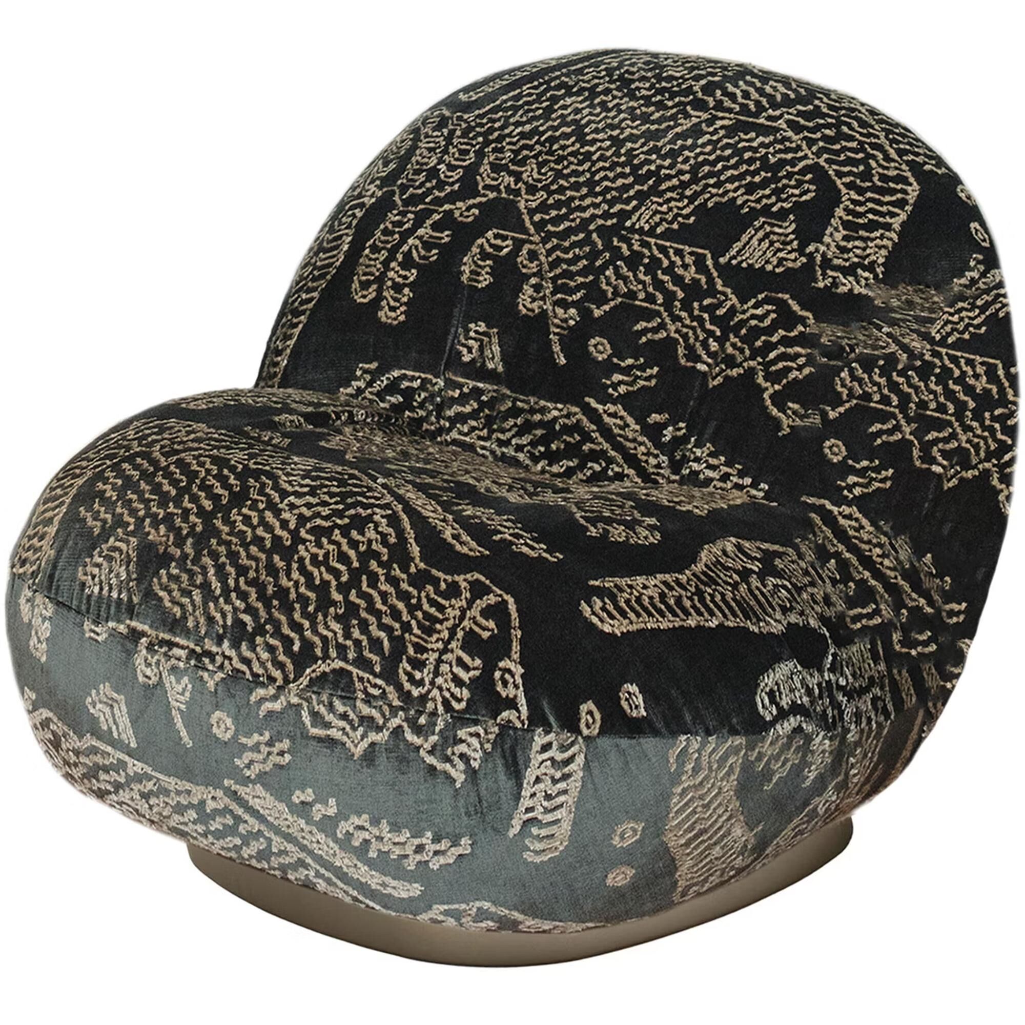 Pacha Fauteuil Pearl Or/Tiger Mountain Dedar 003