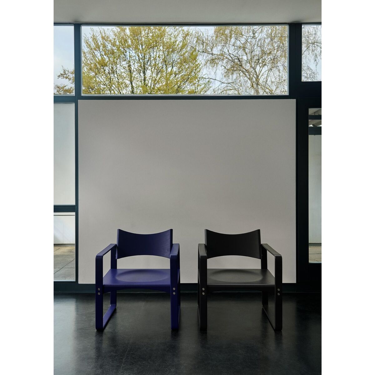 Sedia da Pranzo Serie 270 F con Braccioli Nero