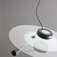 Bascula Pendant Brushed Nickel/ Red