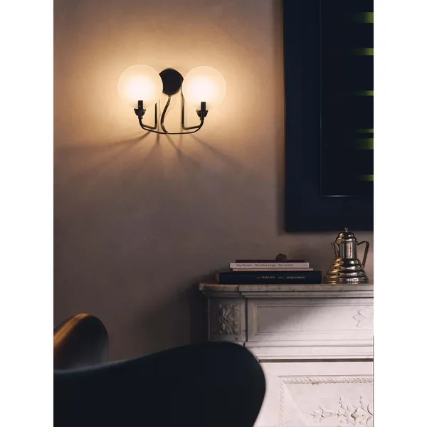 Bugia Væglampe 2 Glossy Black