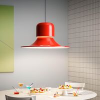 Campana Pendel Glossy Gray/Rød
