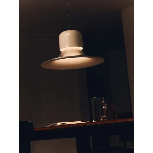 Campana Pendel Glossy Gray/Rød
