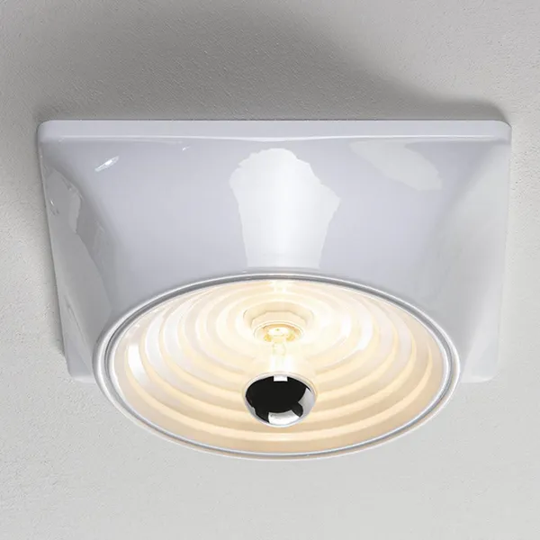 Goletta Væglampe Glossy White/Transparent