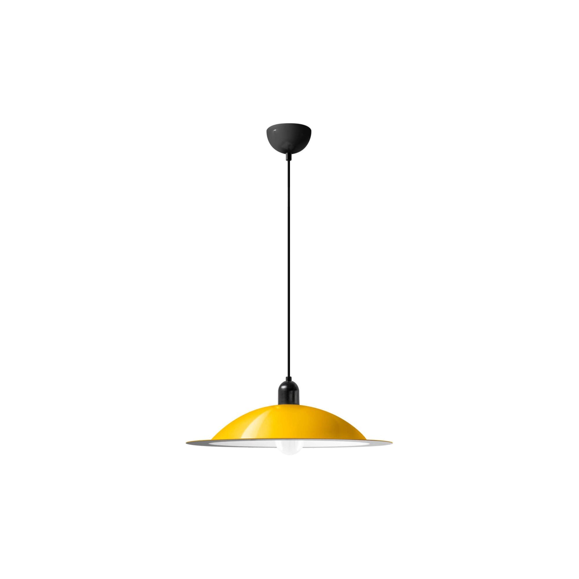Lampiatta Pendel Stor Hvid/Gul