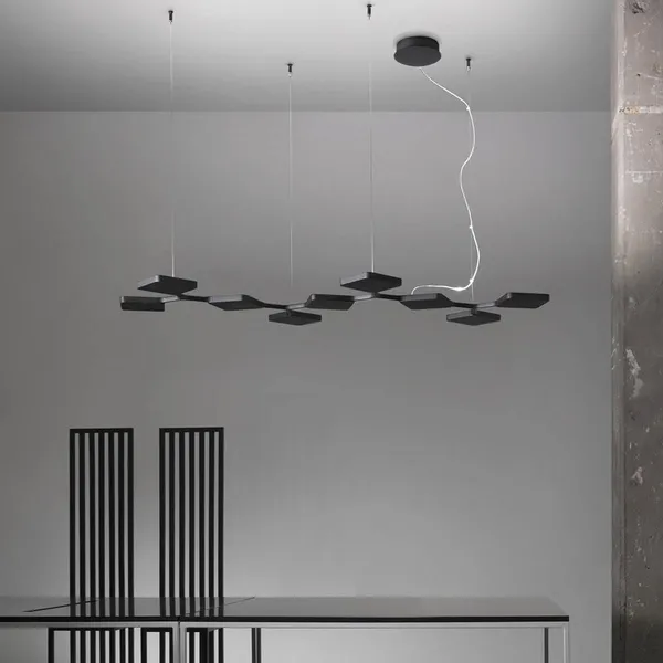 Quad Pendelleuchte Linear Schwarz