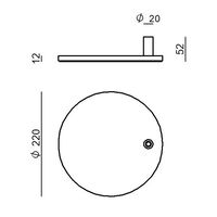 Torino Base For Table/ Wall Lamp Basalt Grey