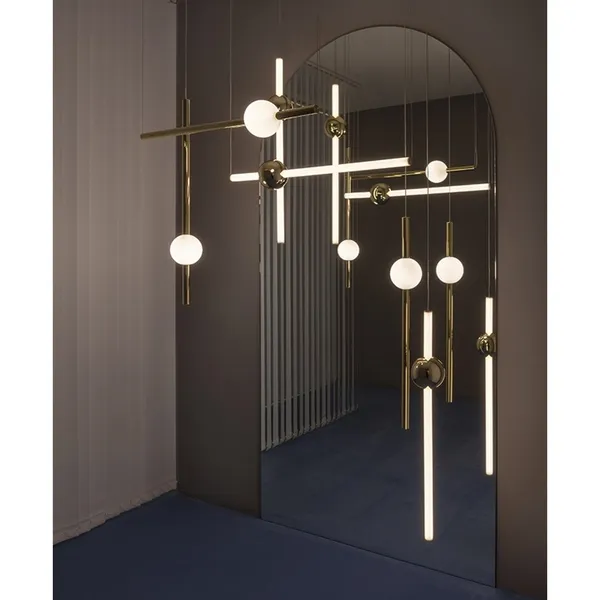 Orion Tube Hanglamp Wit/goud