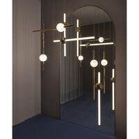 Orion Tube Hanglamp Wit/goud