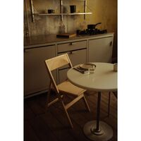 Table 57 Dining Table Ø55 White/Stainless Steel