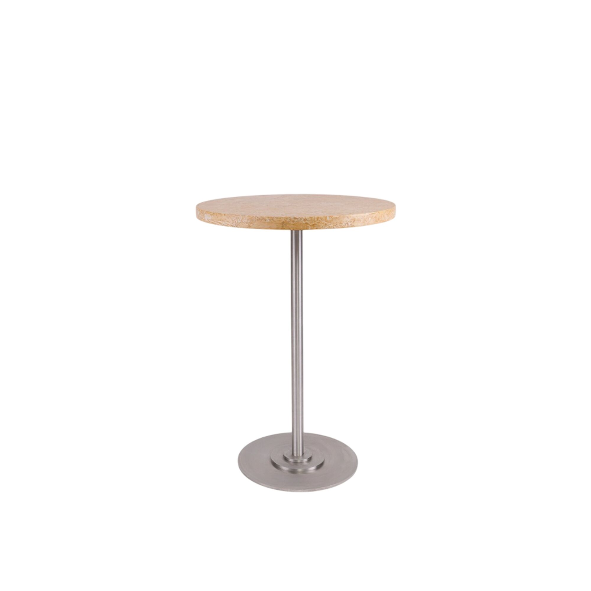 Table 57 Spisebord 55 Yellow Limestone/Rustfri Stl