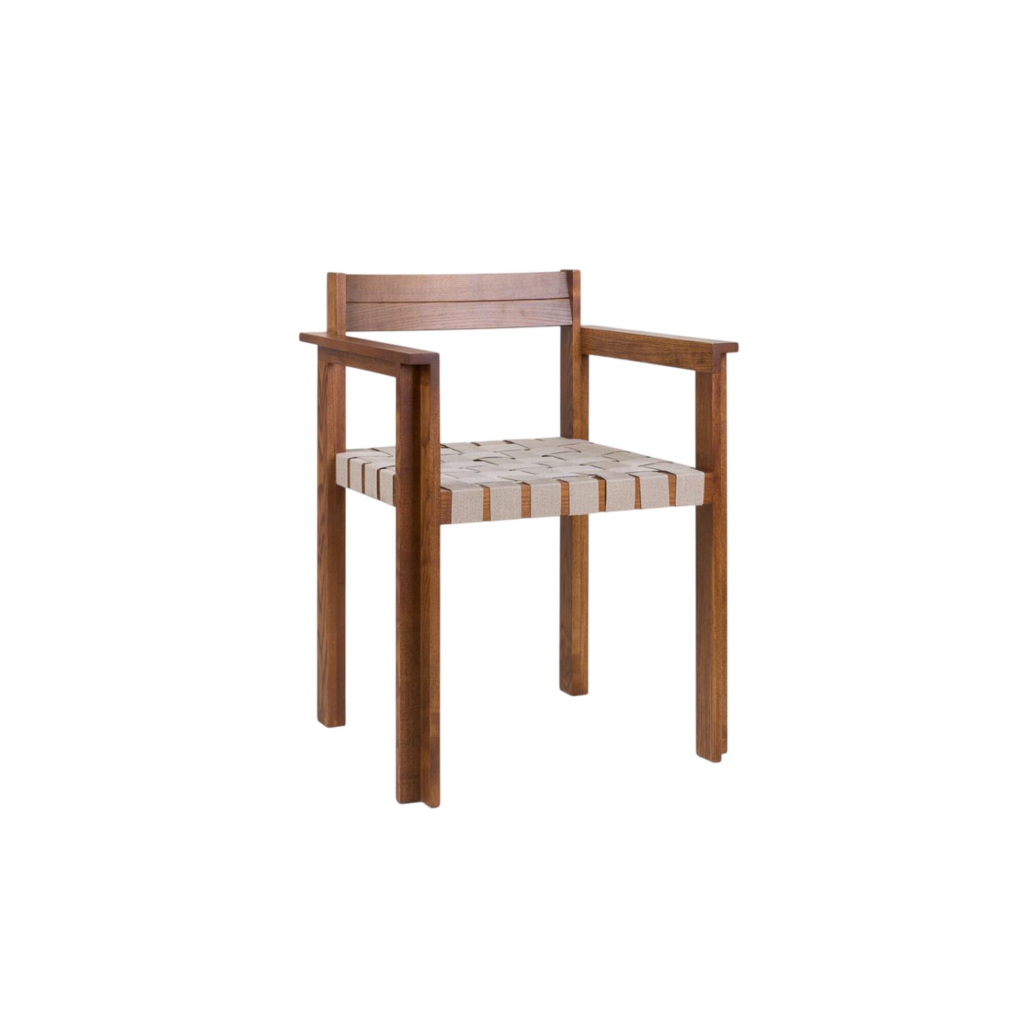 Chaise de Salle à Manger Symmetry avec Accoudoirs, Frêne Miel/avoine