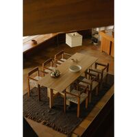 Symmetry Dining Chair With Armrest Honey Ash/Oat