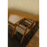 Symmetry Dining Chair With Armrest Honey Ash/Oat