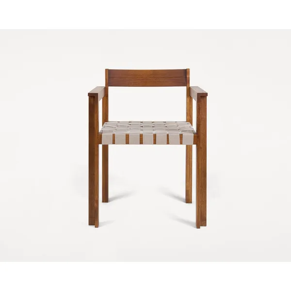 Symmetry Dining Chair With Armrest Honey Ash/Oat