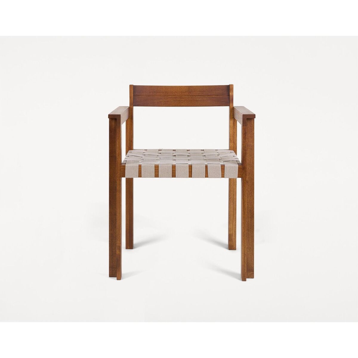 Symmetry Dining Chair With Armrest Honey Ash/Oat