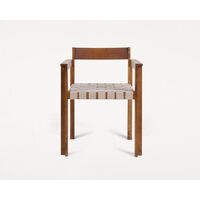Symmetry Dining Chair With Armrest Honey Ash/Oat