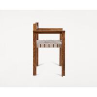 Symmetry Dining Chair With Armrest Honey Ash/Oat