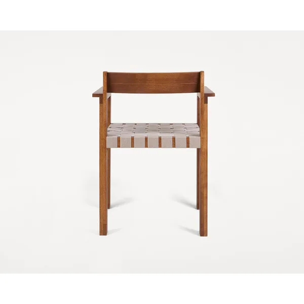 Symmetry Dining Chair With Armrest Honey Ash/Oat
