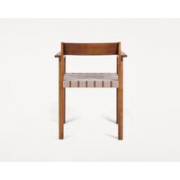 Symmetry Dining Chair With Armrest Honey Ash/Oat