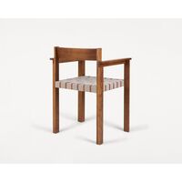 Symmetry Dining Chair With Armrest Honey Ash/Oat