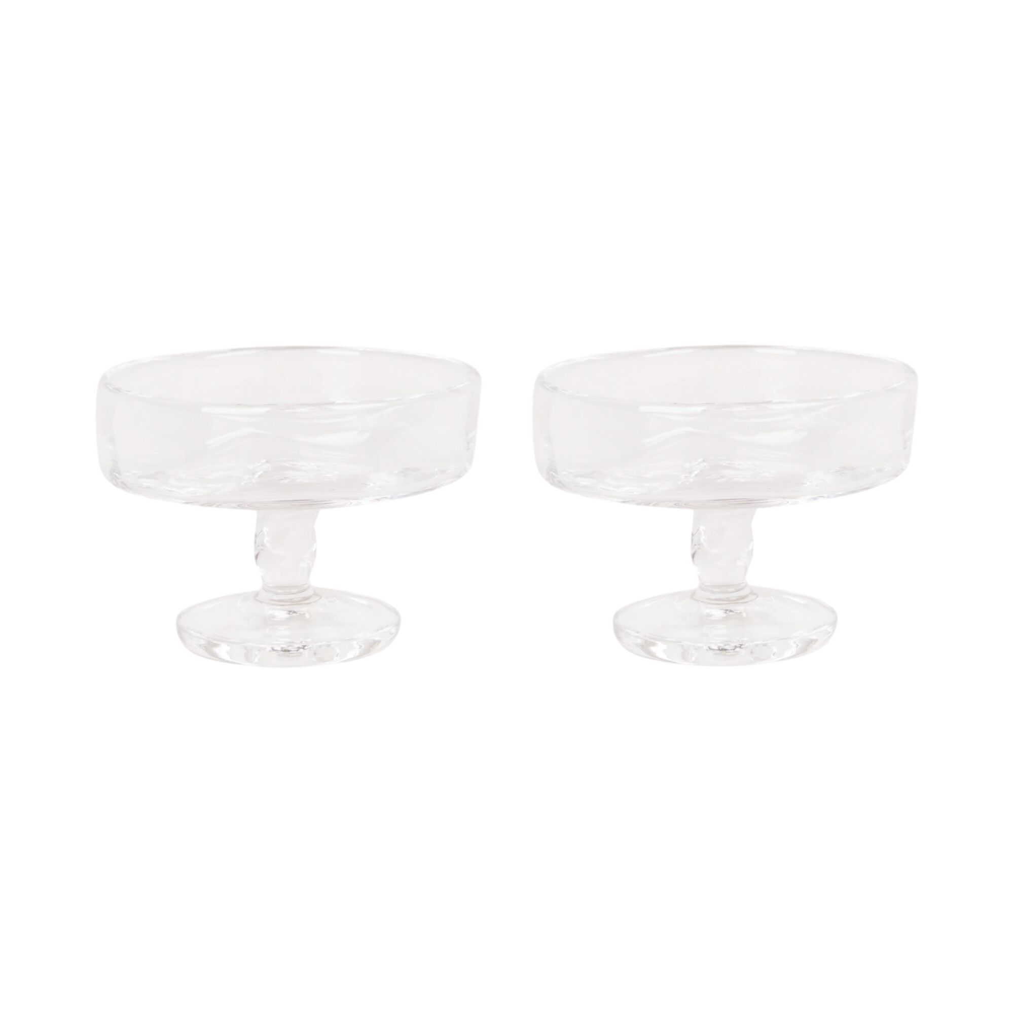 0405 Stilkglass Sett med 2 Brede 100ml Klar