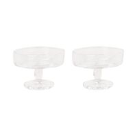 0405 Stielglas 2er Set Breit 100ml Klar