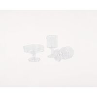0405 Stielglas 2er Set Breit 100ml Klar