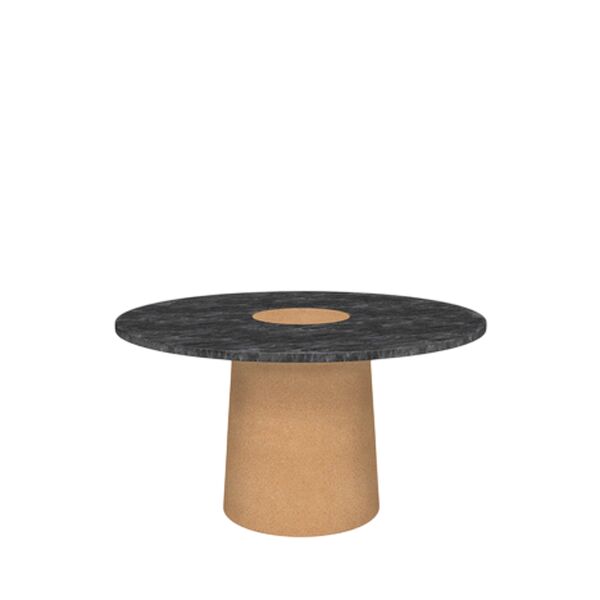 Mesa de Comedor Sintra de Mármol Negro y Corcho