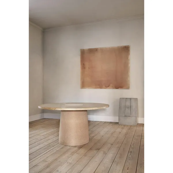 Sintra Dining Table Yellow Limestone/Cork