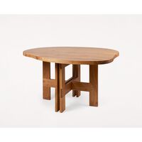 Farmhouse Trestles Dining Table Natural Oak