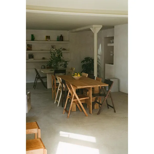 Farmhouse Trestle Eettafel L220 Natuurlijk Eiken