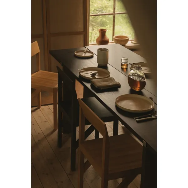 Farmhouse Trestle Esstisch L220 Dunkle Eiche