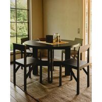 Farmhouse Trestle Dining Table Ø120 Dark Oak