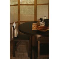 Farmhouse Trestle Dining Table Ø120 Dark Oak