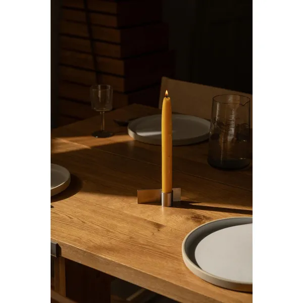 Fundament Form 2 Lysestage Rustfri Stål