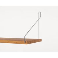 Single Shelf 20x40 Oak/Stainless Steel