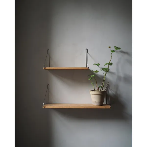 Einzelregal 20x60 Eiche/Edelstahl